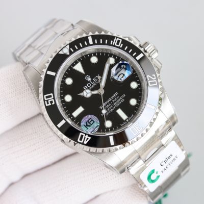 C Factory 1:1 Swiss Rolex Black Submariner 3235 New 41mm Watch & 72 Power Reserve